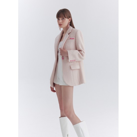 GRECA WOOL BLAZER (BABY PINK)