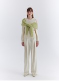 LAYERED KNIT JUMPER (IVORY/GREEN)