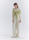 LAYERED KNIT JUMPER (IVORY/GREEN)