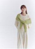 LAYERED KNIT JUMPER (IVORY/GREEN)