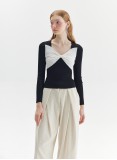 ZULMA BOWTIE KNIT (BLACK AND WHITE)