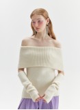 FINGERLESS MOHAIR KNIT (IVORY)