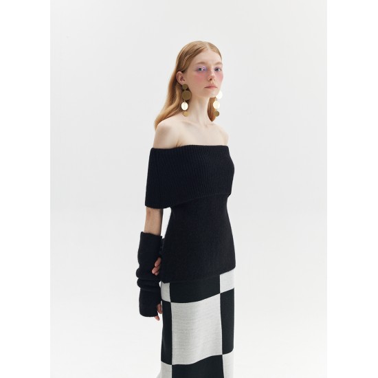 FINGERLESS MOHAIR KNIT (BLACK)