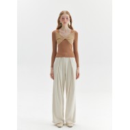 ZULMA BOWTIE KNIT (CAMEL AND WHITE)