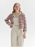 OLIVE KNIT COAT (RED AND WHITE)