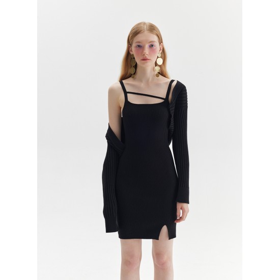 YOKO KNIT TWO-PIECE (BLACK)