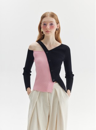 RAGU KNIT (BLACK AND PINK)