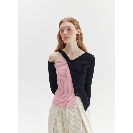 RAGU KNIT (BLACK AND PINK)