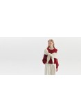 LAYERED KNIT JUMPER (RED/IVORY)