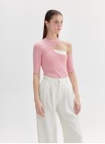 CUTOUT KNIT TOP (PINK)