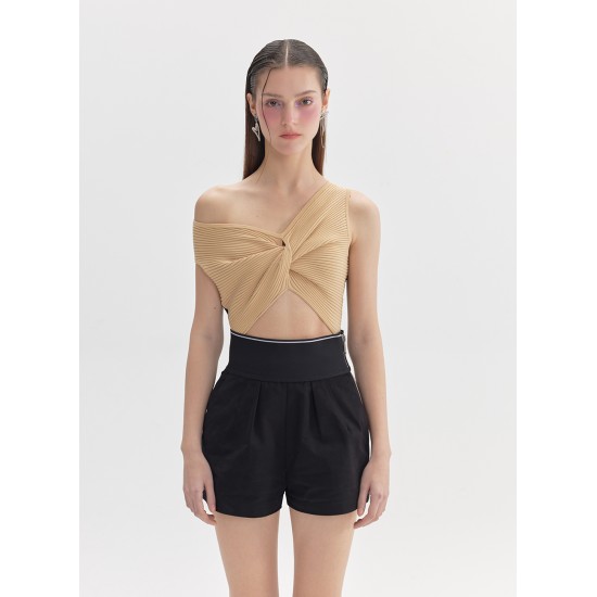 JAZ KNIT TOP (CAMEL AND BLACK)