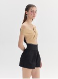 JAZ KNIT TOP (CAMEL AND BLACK)