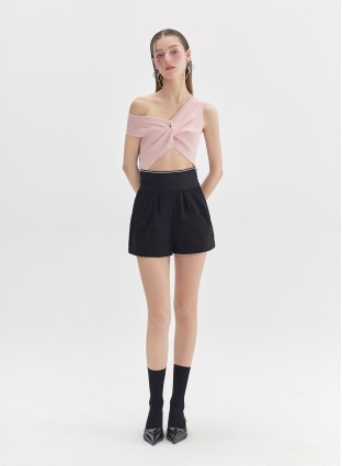 JAZ KNIT TOP (PINK AND BLACK)