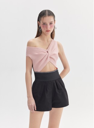 JAZ KNIT TOP (PINK AND BLACK)