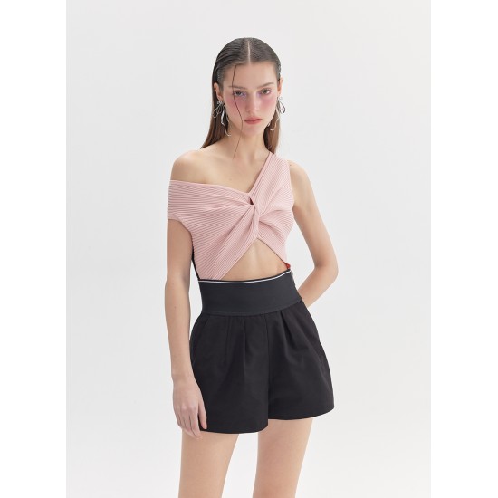 JAZ KNIT TOP (PINK AND BLACK)