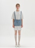 TIKI T-SHIRT DRESS (WHITE AND DENIM)