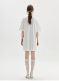 TIKI T-SHIRT DRESS (WHITE AND DENIM)