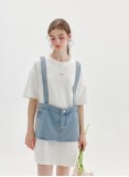 TIKI T-SHIRT DRESS (WHITE AND DENIM)