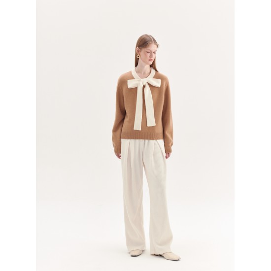 LOUISA WOOL JUMPER (CAMEL AND IVORY)