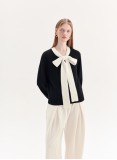 LOUISA WOOL JUMPER (BLACK AND IVORY)