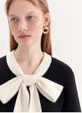 LOUISA WOOL JUMPER (BLACK AND IVORY)