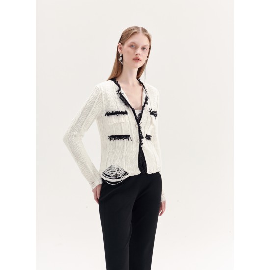 SIMONE KNITTED CARDIGAN (WHITE)