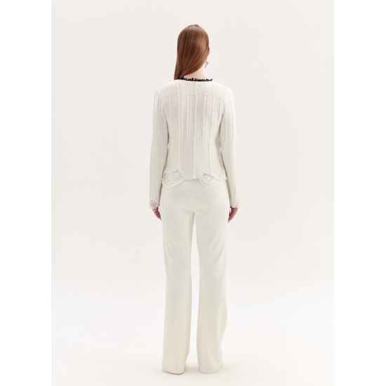 TRUDI KNITTED PANTS (WHITE)