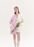 TANIA WOOL CARDIGAN (PINK AND IVORY)