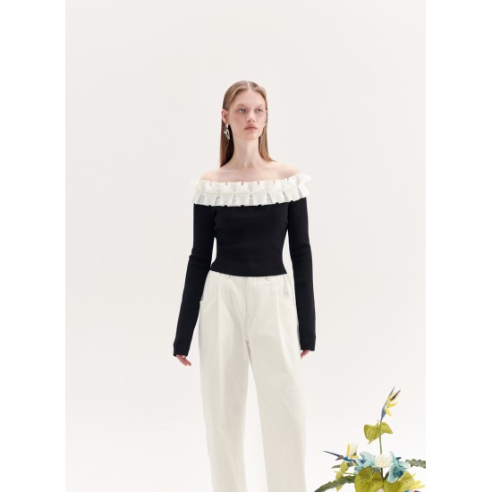 AVIS OFF-SHOULDER KNIT (BLACK)