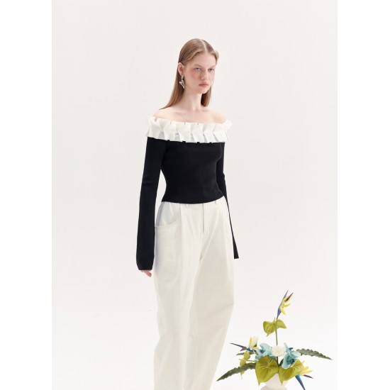 AVIS OFF-SHOULDER KNIT (BLACK)