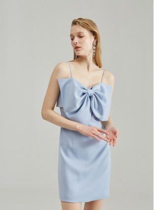 SILVANA BOWTIE DRESS(BABY BLUE)