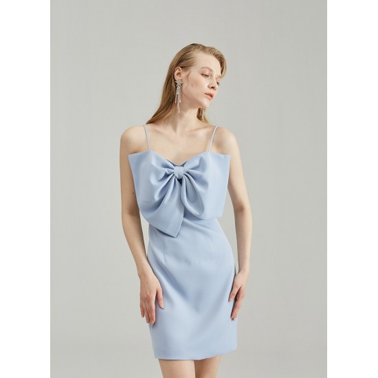 SILVANA BOWTIE DRESS(BABY BLUE)