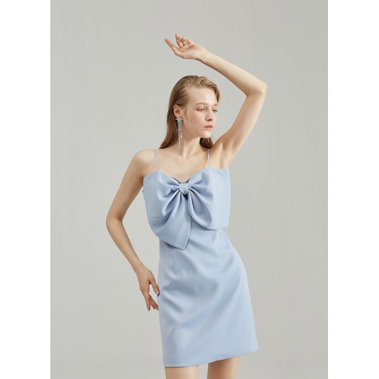 SILVANA BOWTIE DRESS(BABY BLUE)