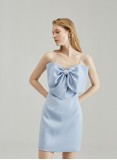 SILVANA BOWTIE DRESS(BABY BLUE)