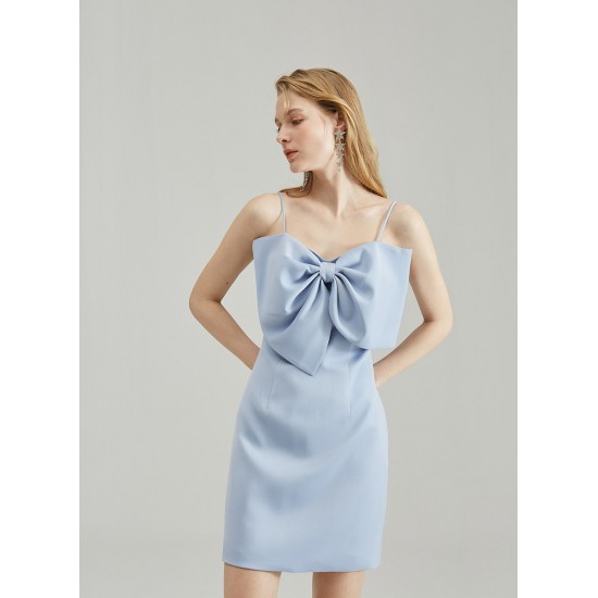 SILVANA BOWTIE DRESS(BABY BLUE)