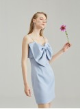 SILVANA BOWTIE DRESS(BABY BLUE)