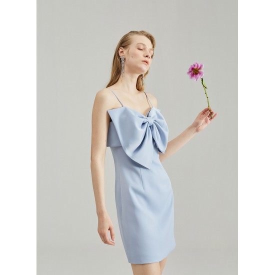 SILVANA BOWTIE DRESS(BABY BLUE)