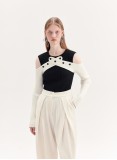 OMEO KNITTED JUMPER (BLACK AND WHITE)