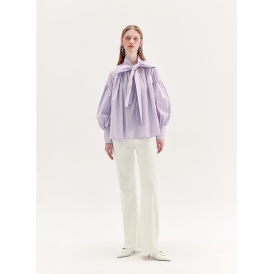 MELLISA BOWTIE BLOUSE (LILAC)