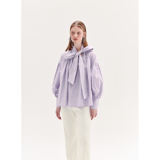 MELLISA BOWTIE BLOUSE (LILAC)