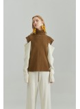 PAISLEY TURTLENECK JUMPER (CAMEL AND WHITE)