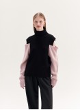 PAISLEY TURTLENECK JUMPER (PINK AND BLACK)