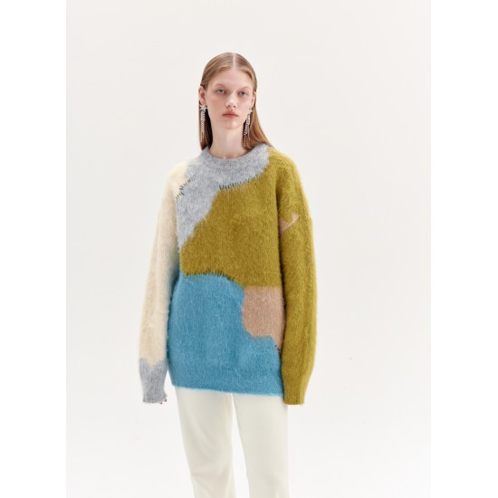 LINDON KNITTED JUMPER (GREEN MULTICOLOUR)