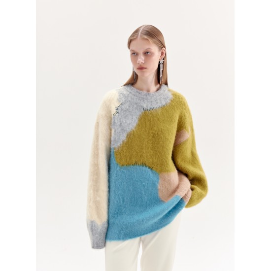 LINDON KNITTED JUMPER (GREEN MULTICOLOUR)