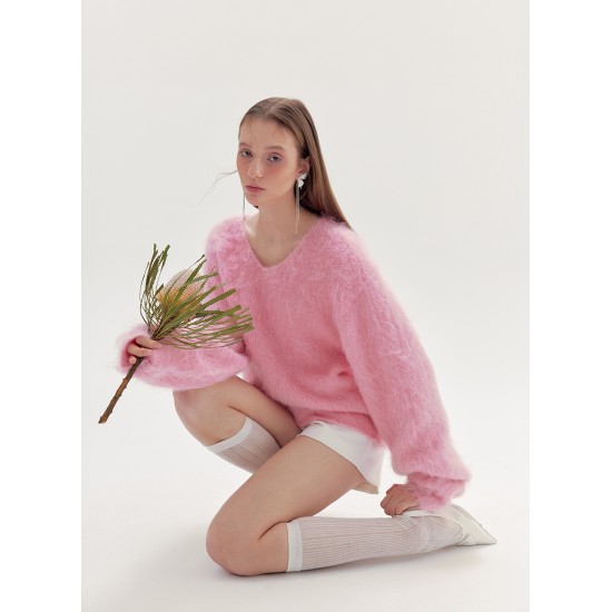 LIGHTS MOHAIR JUMPER (PINK)