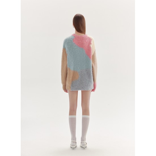 LINDON KNITTED JUMPER (PINK MULTICOLOUR)