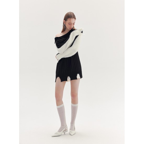 FLORENCE KNITTED JUMPER (BLACK AND WHITE)