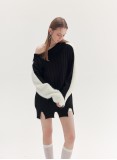 FLORENCE KNITTED JUMPER (BLACK AND WHITE)