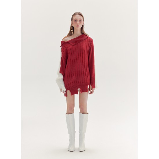 FLORENCE KNITTED JUMPER (RED AND WHITE)