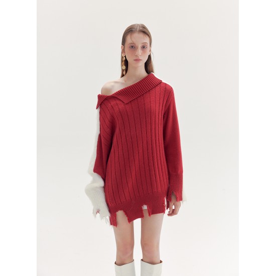 FLORENCE KNITTED JUMPER (RED AND WHITE)